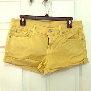 7 For All Mankind Shorts, yellow